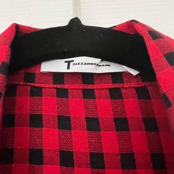 T by Alexander Wang Checkered Wrap Shirt - Picture 9 of 9